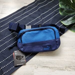 Puma Psc1043 Hip Sack Fanny Pack Belt Bag Blue Unisex NEW NWT